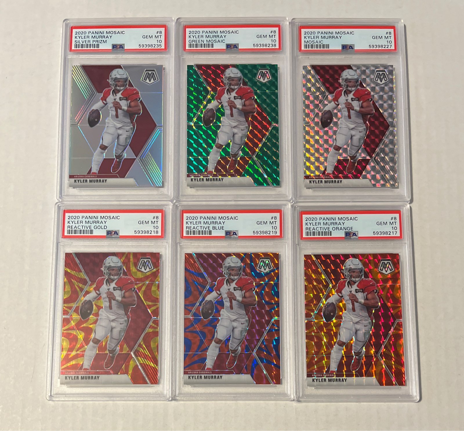 Kyler Murray PSA 10 Rainbow Cardinals Mosaic NFL Card