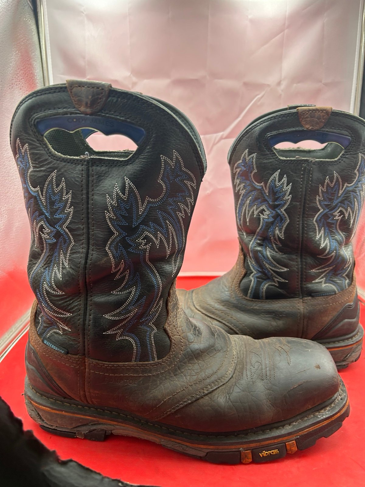 Cody James men 13 waterproof safety toe cowboy work boots