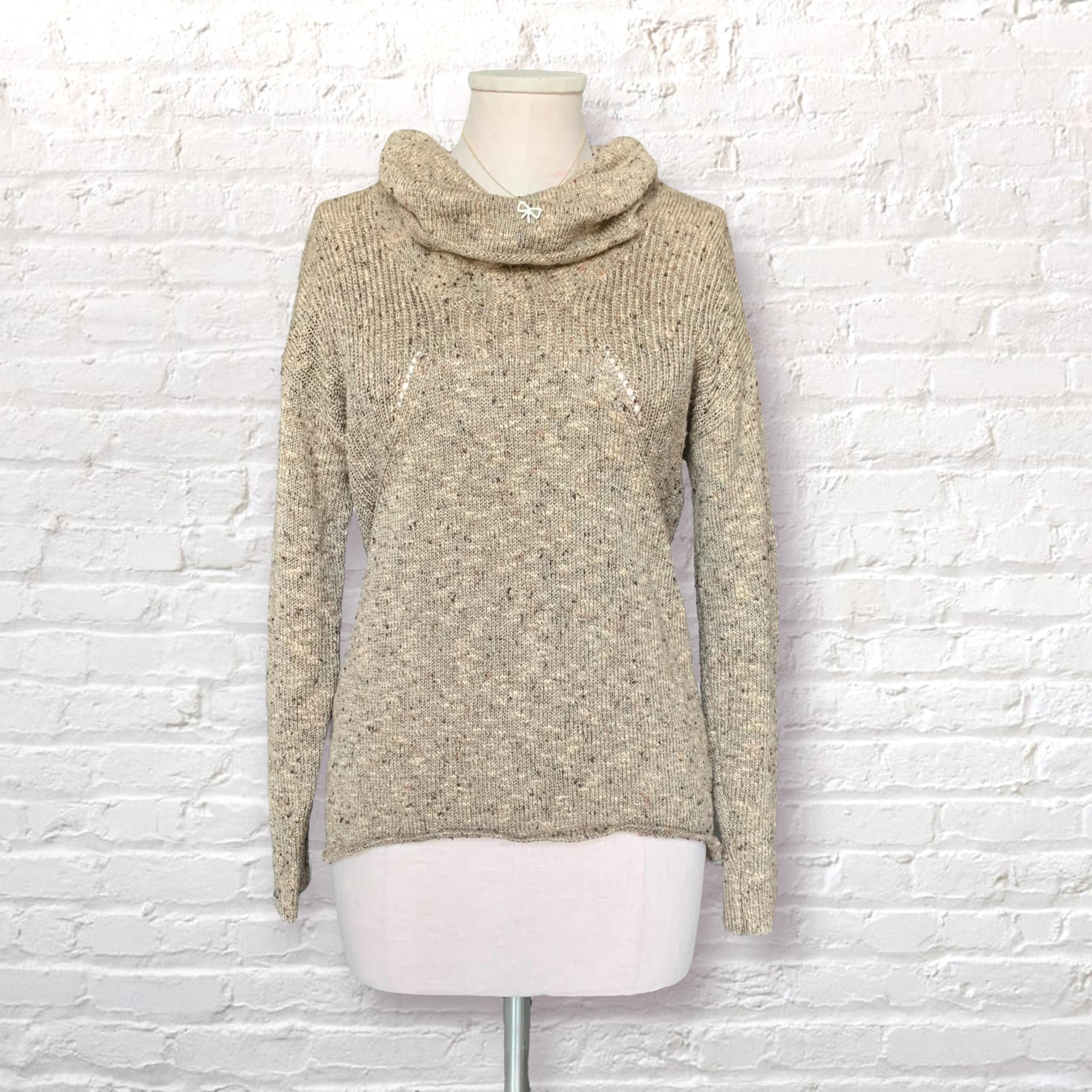 KENSIE Turtleneck Knit Sweater Cowl Neck Thermal Casual Warm Yellow Small