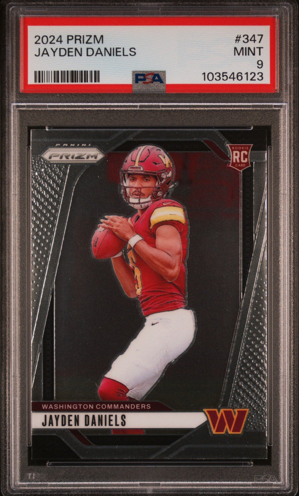2024 Panini Prizm #347 Jayden Daniels PSA 9 Mint