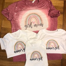 Baby / girl mom. mom of both tees or jus