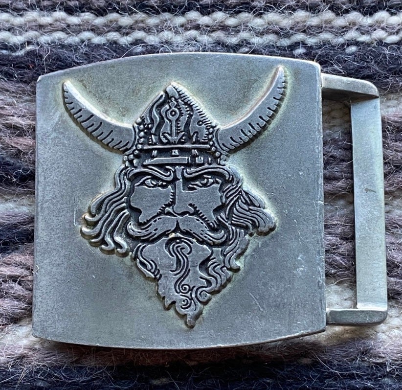 VTG Norse Viking Warrior Pagan Pewter Belt Buckle! 1970’s!