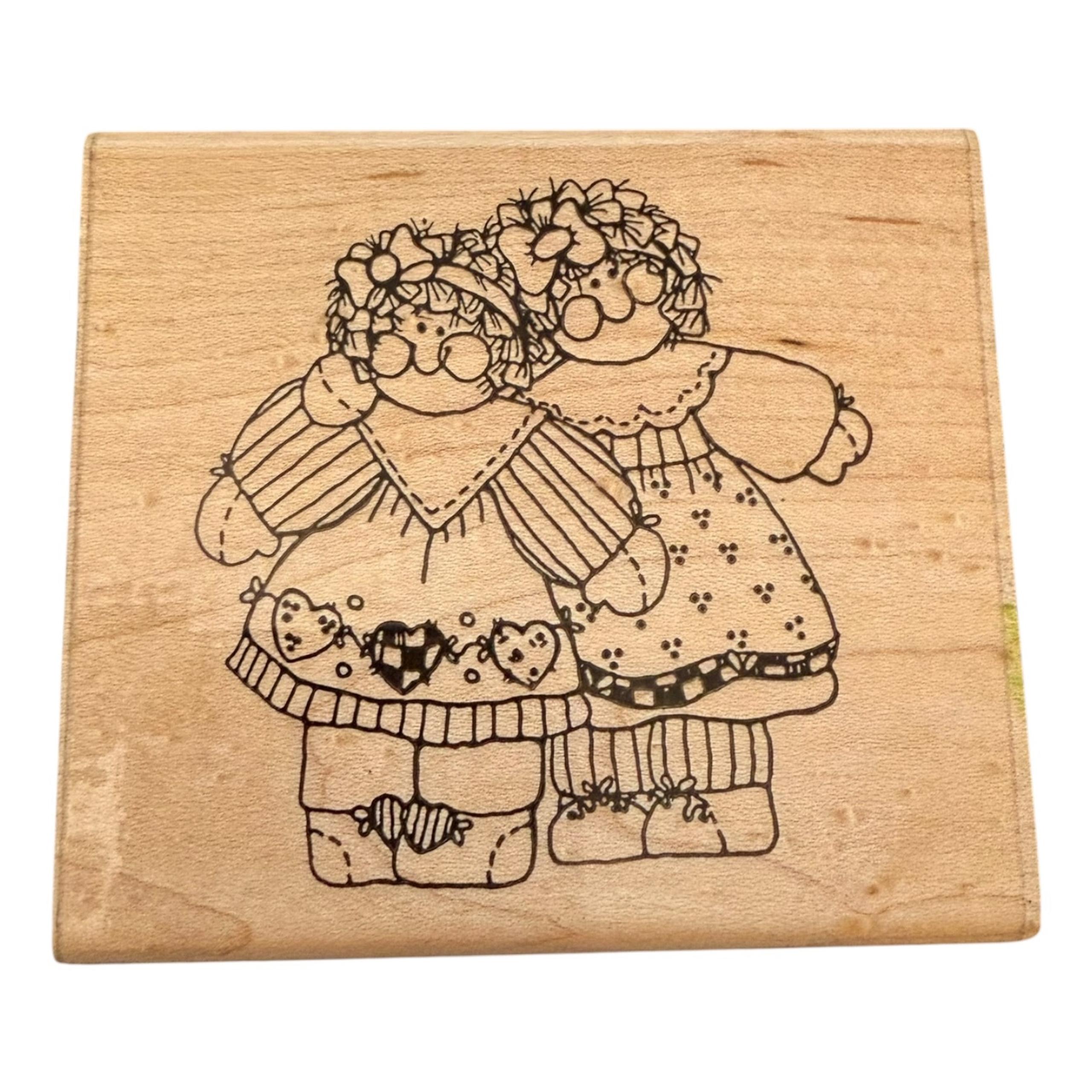 DOTS Q 159 Sister Act Too! Large Mounted Rubber Stamp