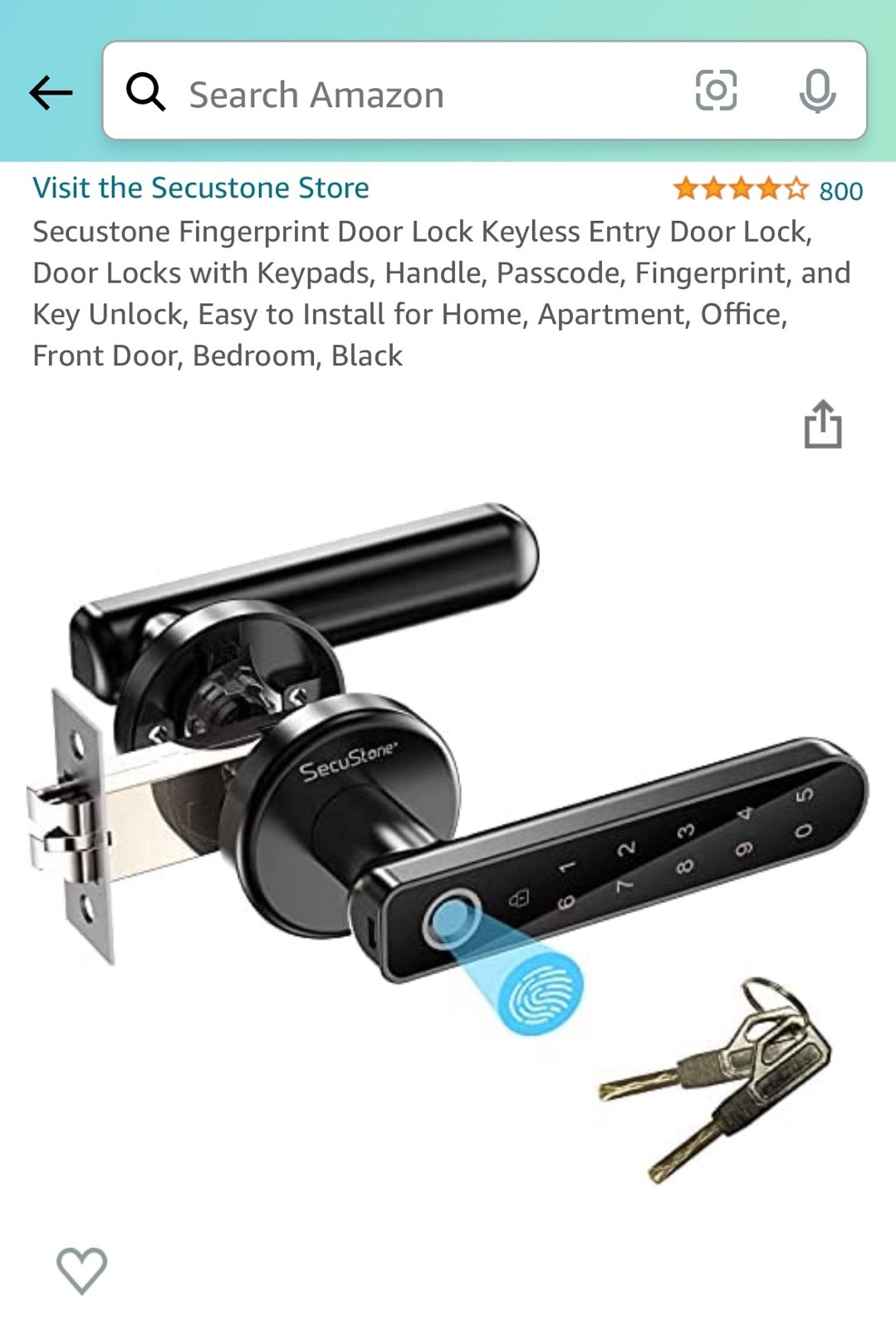 Keyless Entry Door Knob