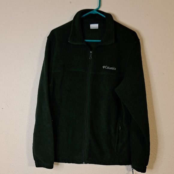 Columbia Dark Green Fleece Jacket size XL