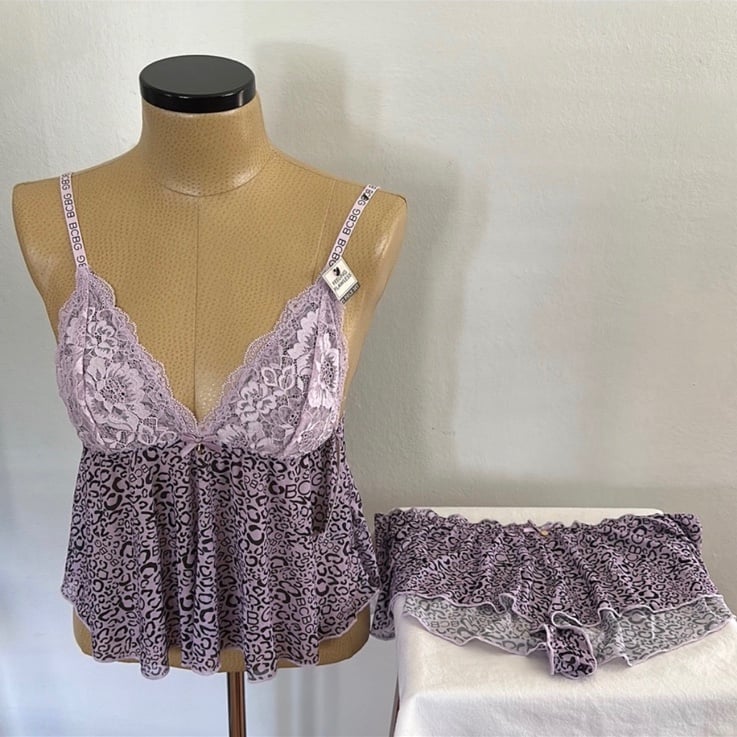 BCBGeneration Lace Baby Doll Top & Shorts Set