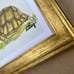 Strawberry & Tortoise framed watercolor print by artist, me!