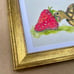Strawberry & Tortoise framed watercolor print by artist, me!