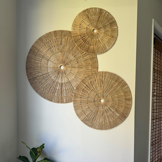 Set of 3 Wall Basket Decor Diameter 29\
