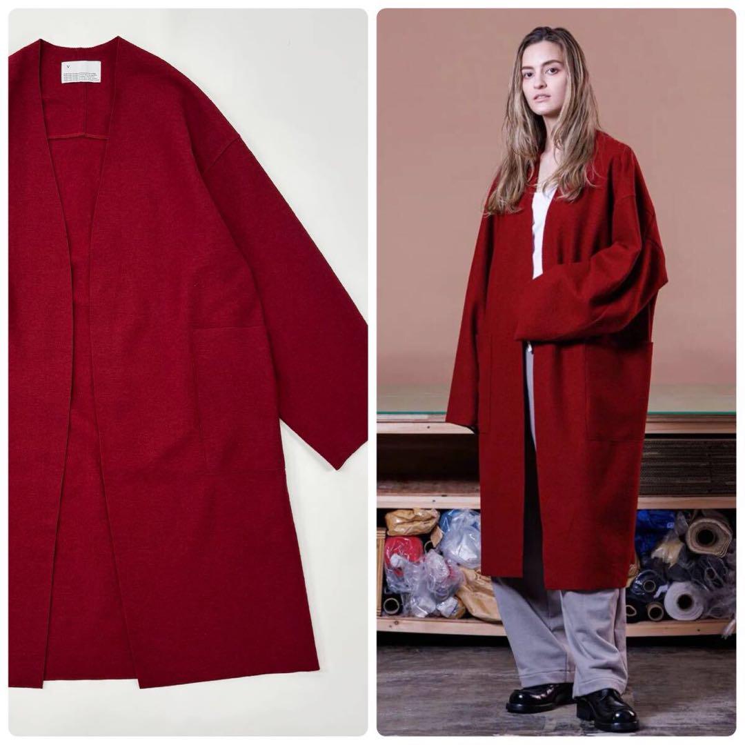 24aw New VOAAOV Compressed Wool Ring Knit Long Cardigan