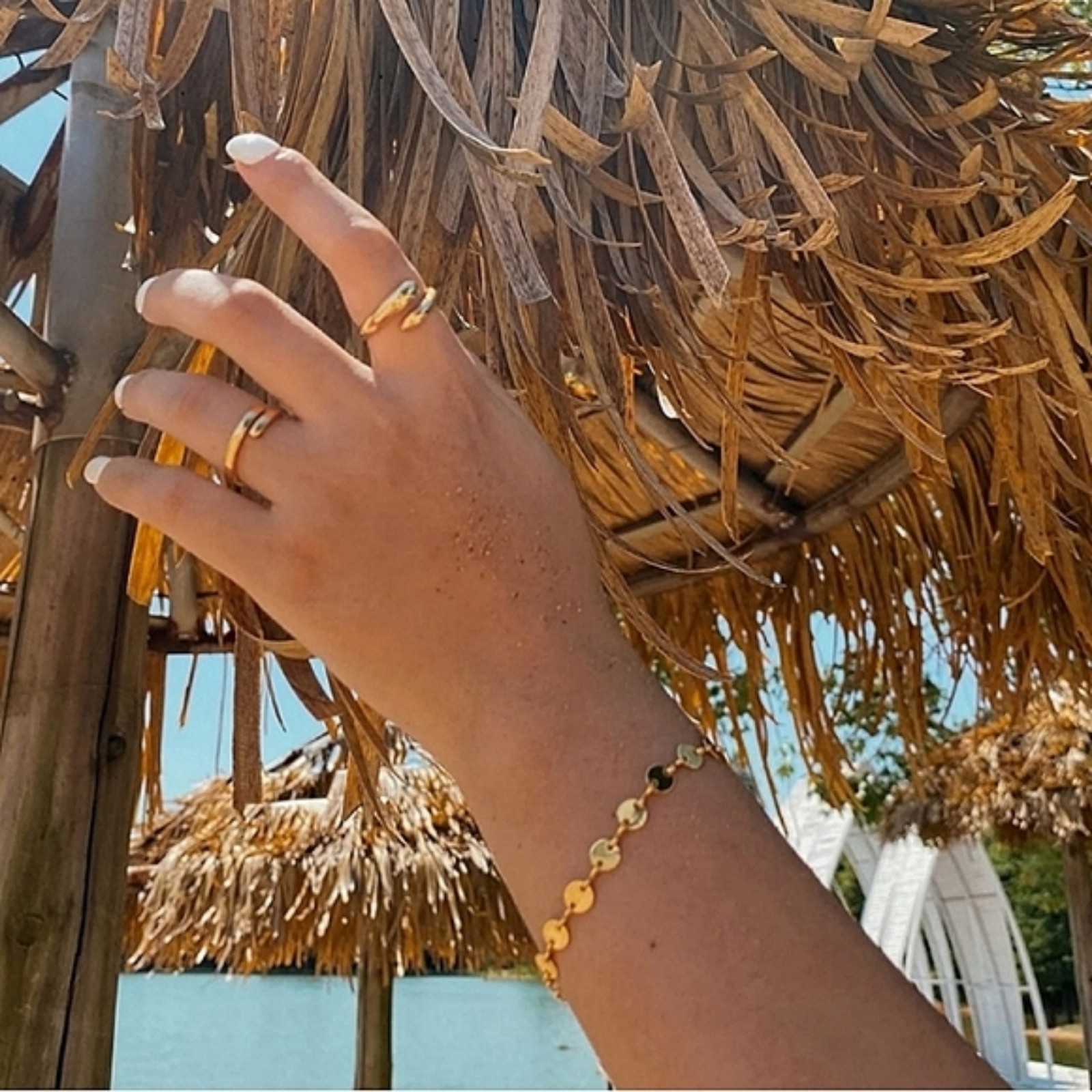 Free People Gold Coin Bracelet