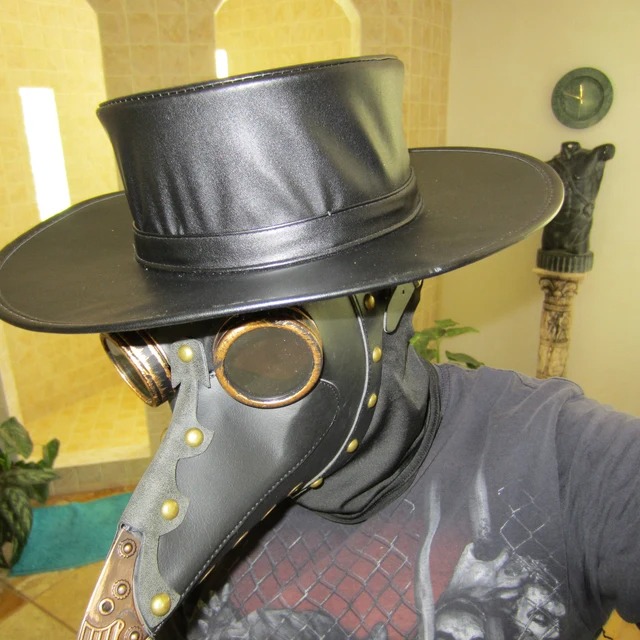Plague Doctor Hat Black plague doctor halloween costume accessories