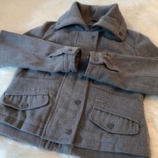Ladies Akademiks Gray Pea Coat Sz L