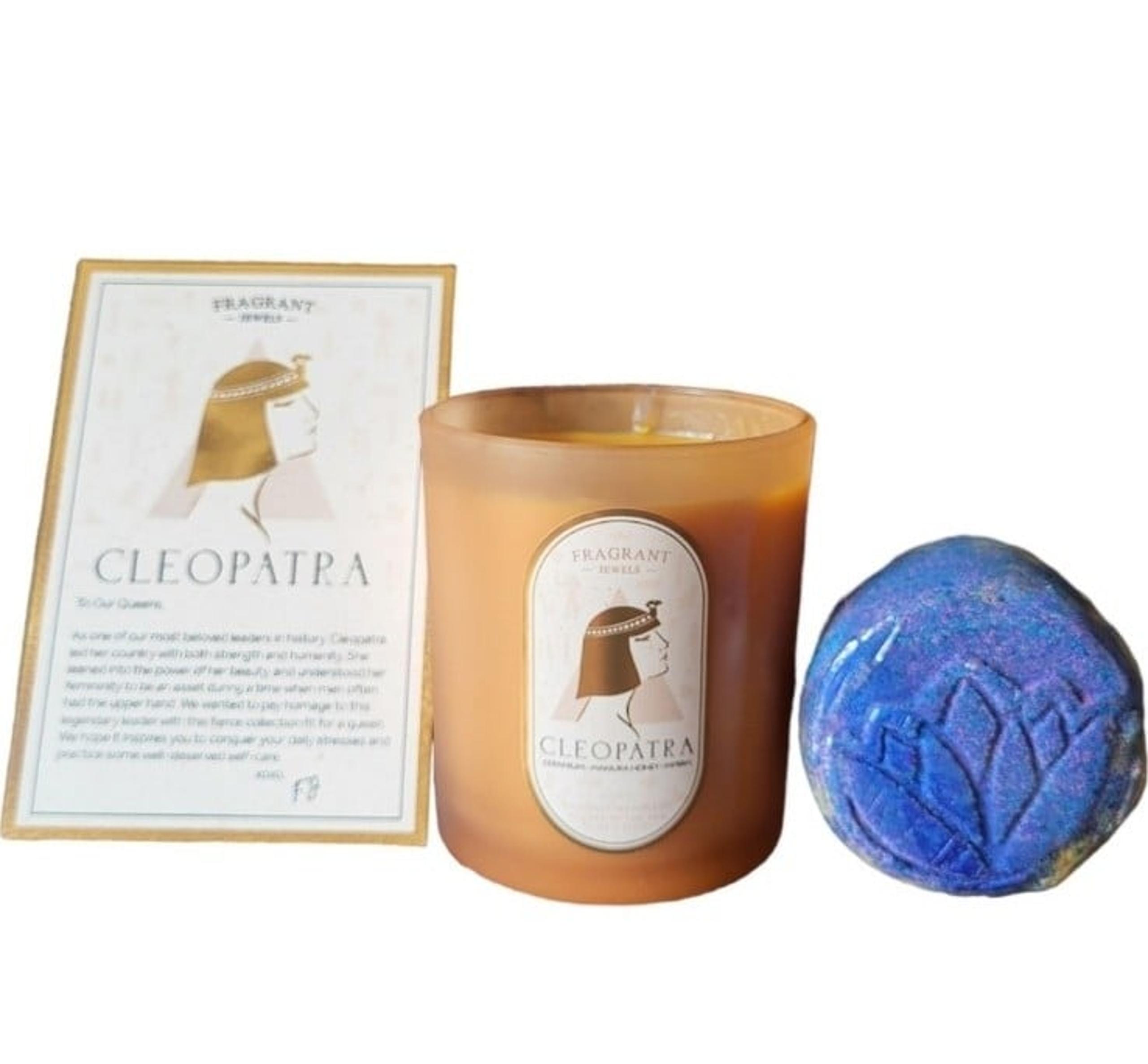FRAGRANT JEWELS Cleopatra Candle and Bath Bomb Set NIB