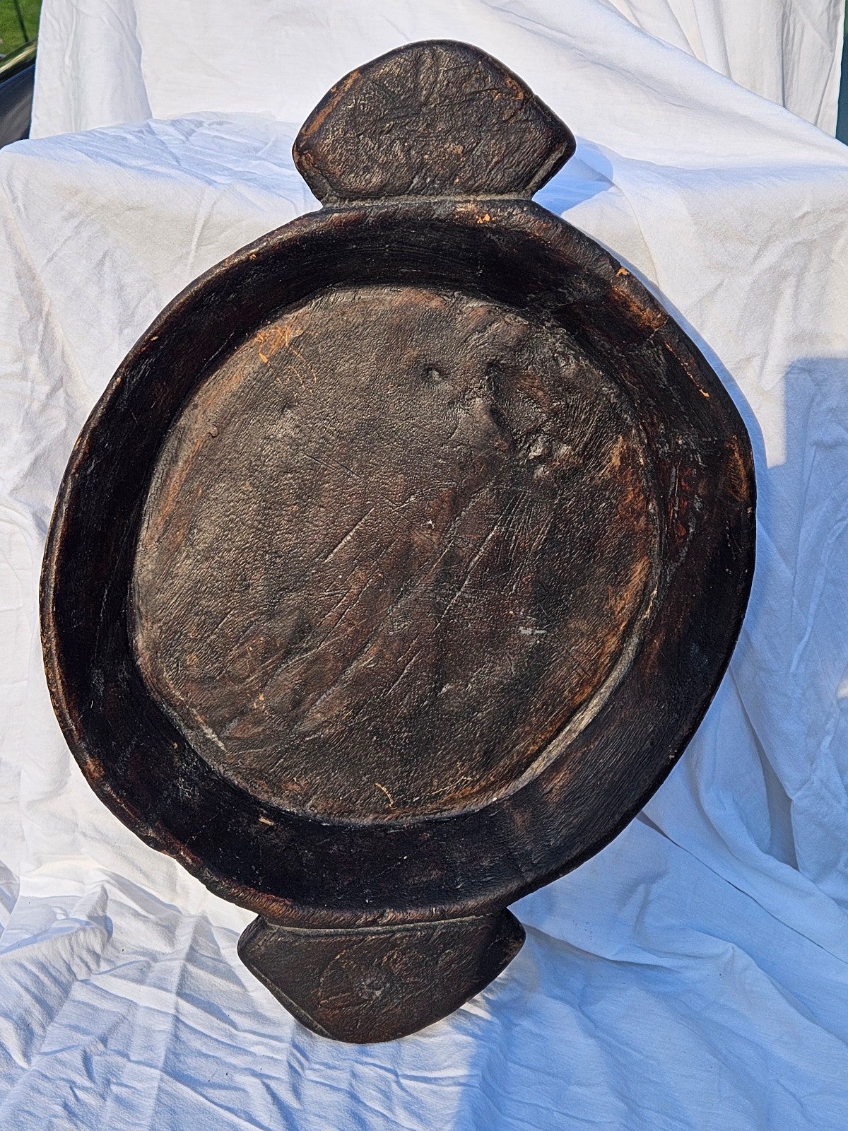 Primitive Wooden Bowl Tray 20 Wide