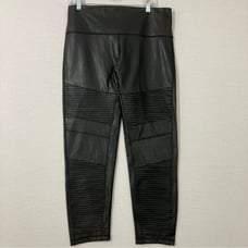 7 for All Mankind Black Faux Leather Soft Stretch Pull-on Pants XL