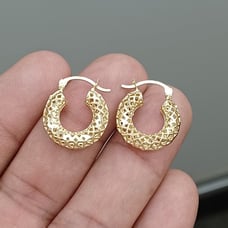 10kt real gold Hoop Earrings for women