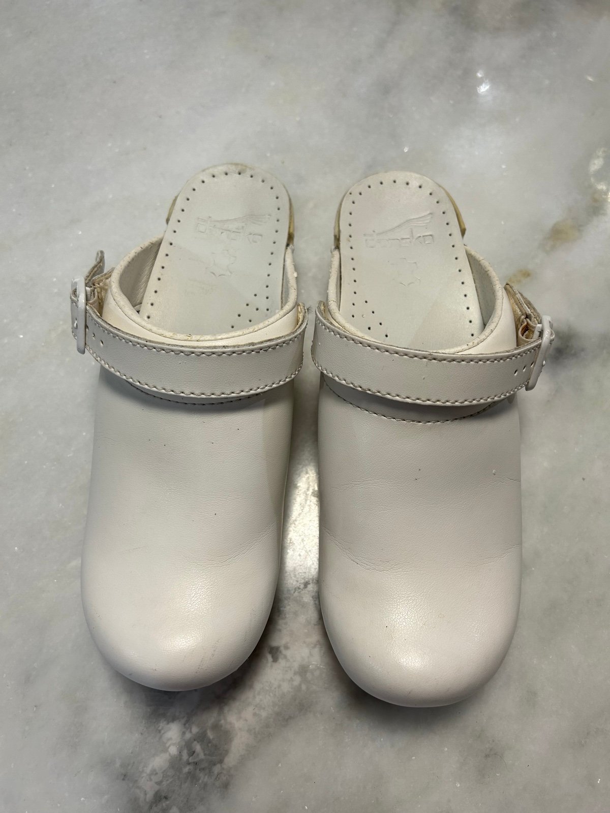 Women's White Dansko Shoes Professional Clogs Ingrid