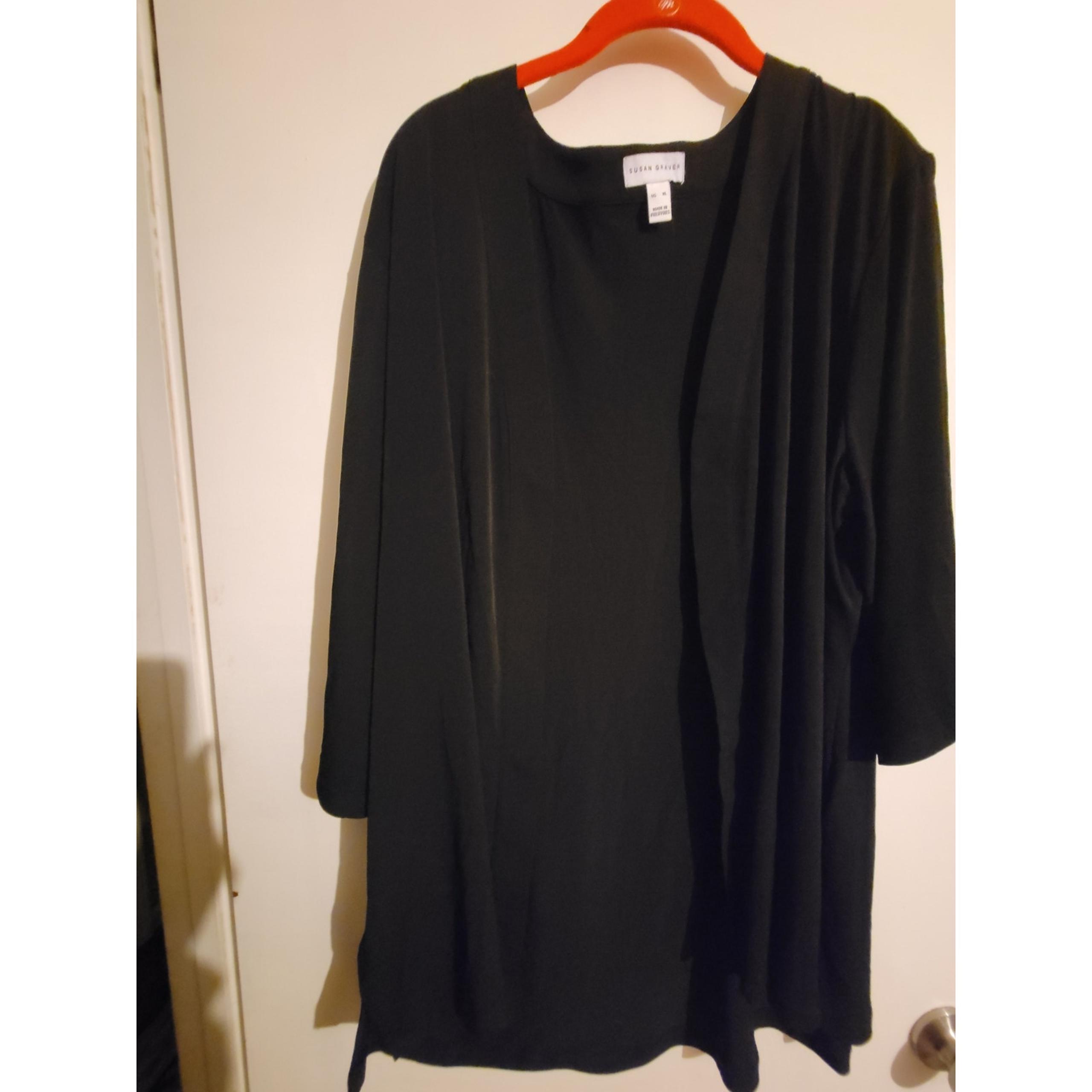 Susan Graver XL black cardigan