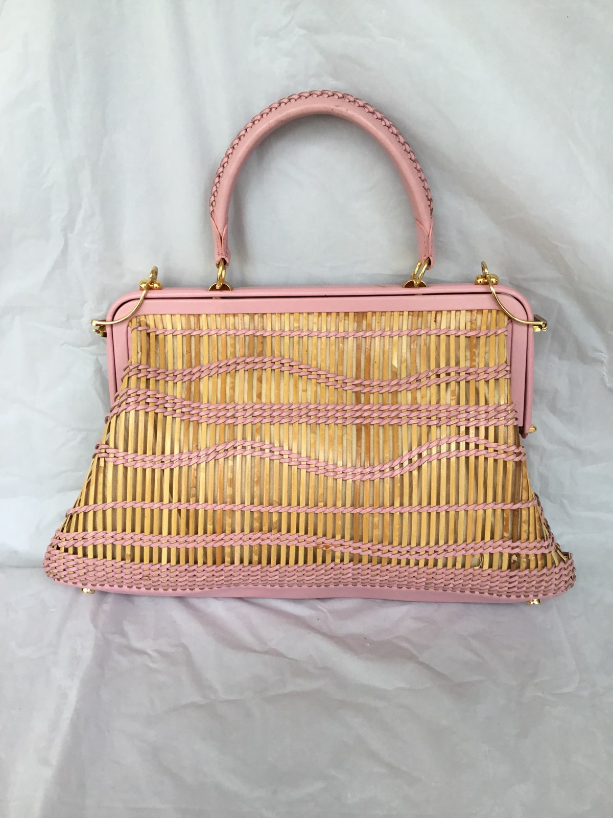 Via Spiga Straw / Leather Satchel