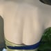 PRO Cheerleader NFL NBA Dance Halter Top Yellow + Blue Spandex Adult S NWT