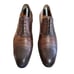 Santoni Stafford Cap Toe Oxford Dark Brown Preppy Minimalist Italy Made Size 9