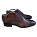 Santoni Stafford Cap Toe Oxford Dark Brown Preppy Minimalist Italy Made Size 9