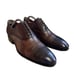 Santoni Stafford Cap Toe Oxford Dark Brown Preppy Minimalist Italy Made Size 9