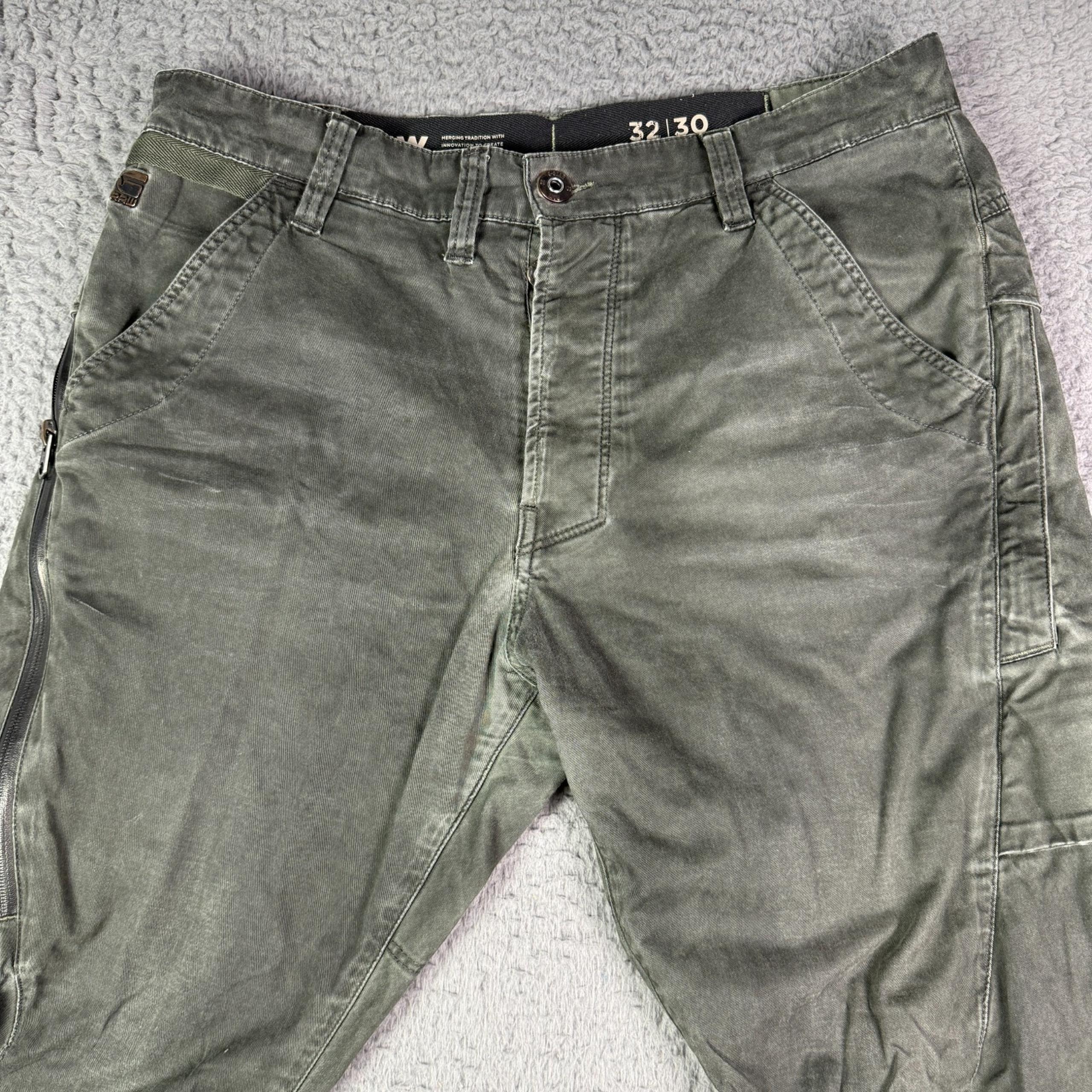 G Star Raw Citishield 3D Cargo Slim Tapered Pants Mens 32x30 (Fits 34x28) Green