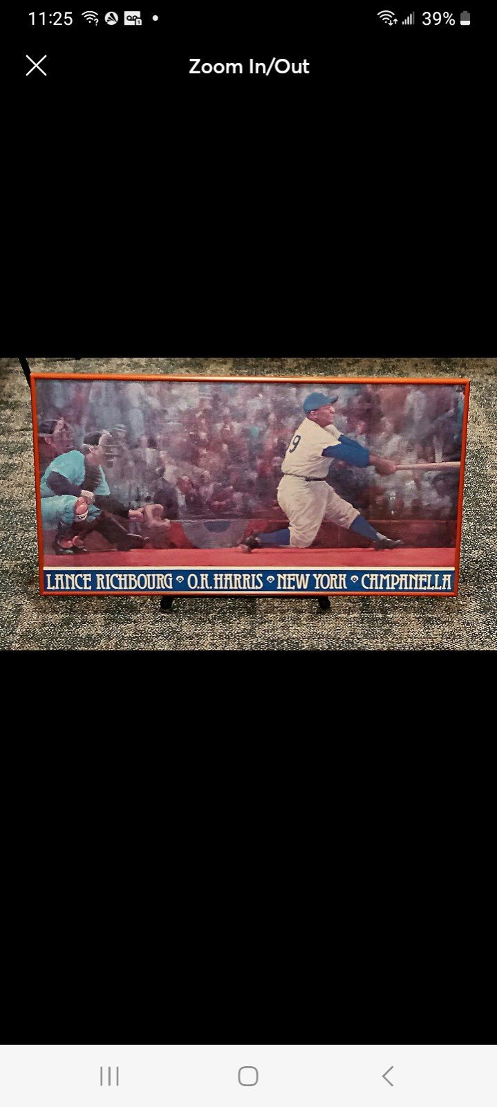 1980's Roy Campanella: The Fine Art of Baseball Framed Lithograph ( Rare )
