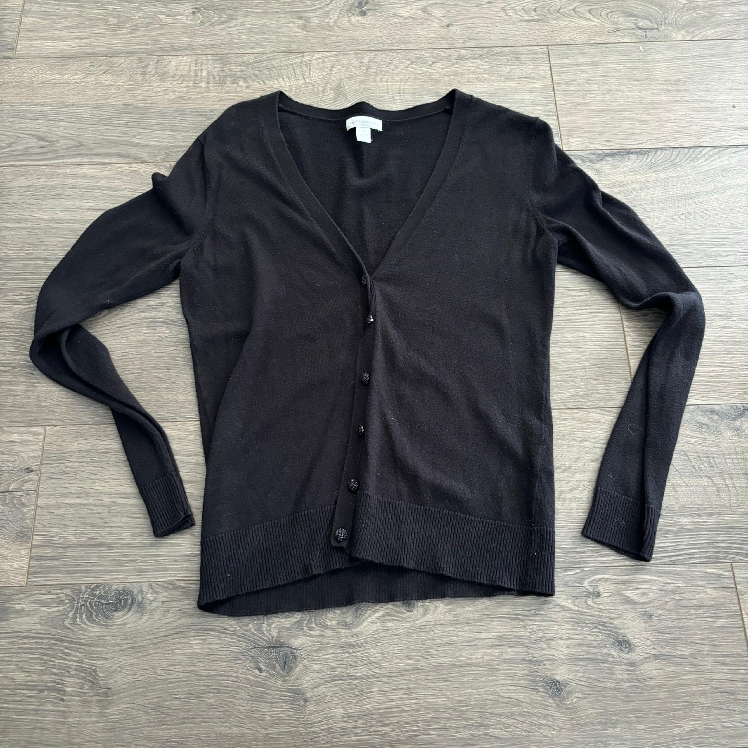 New York & Company Classic Black Cardigan – Size Small