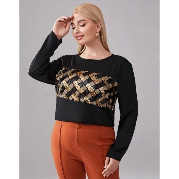 Sequin Embellished Sweatshirt