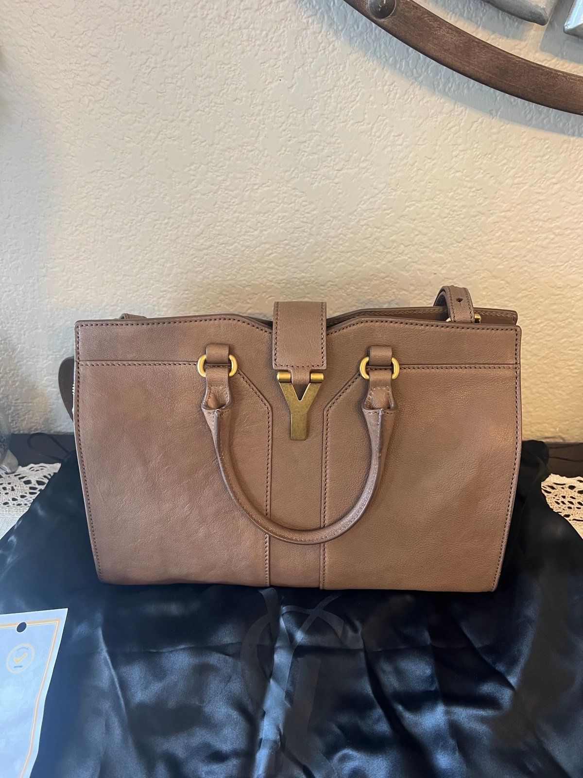 YSL small Cabas leather satchel