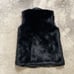 La Coalition Vest Womens Size Medium Black Faux Fur Leather Zip Closure Pockets