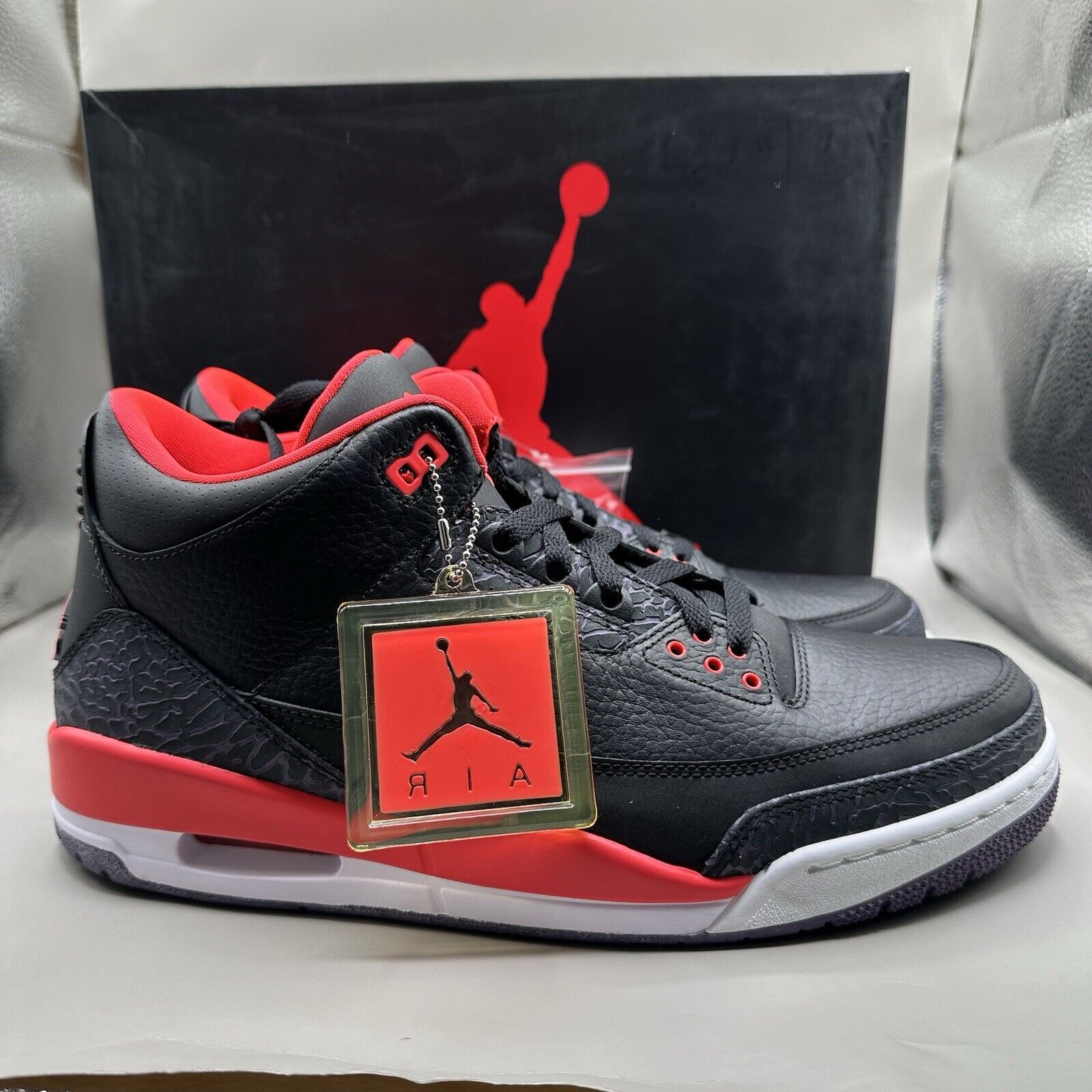 Nike Air Jordan 3 “Retro Crimson” Black Red Purple Men's 11 136064-005 2013 DS