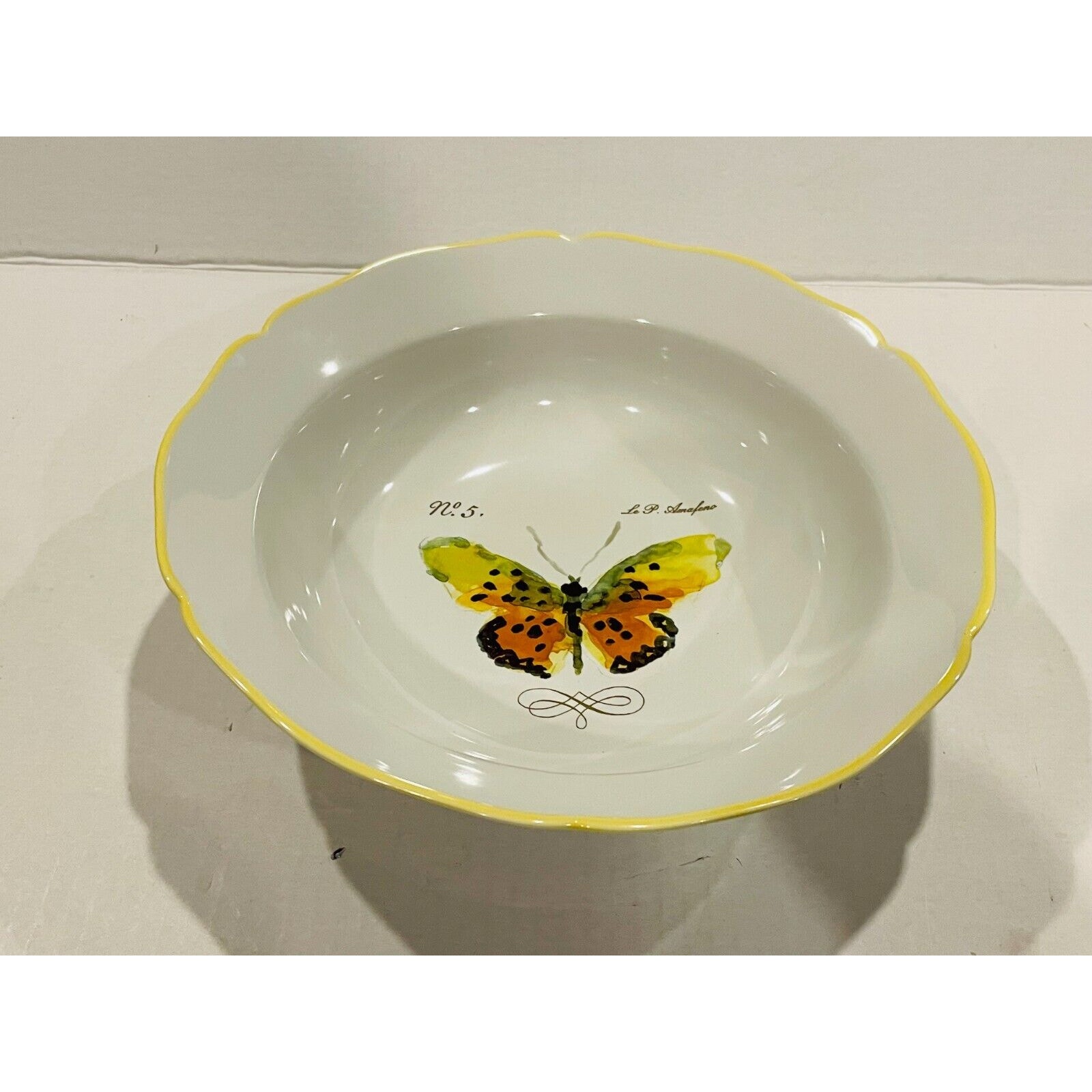 WILLIAMS SONOMA NWOT Marc Lacaze Garden Butterfly 11.5 Serving Bowl 2008