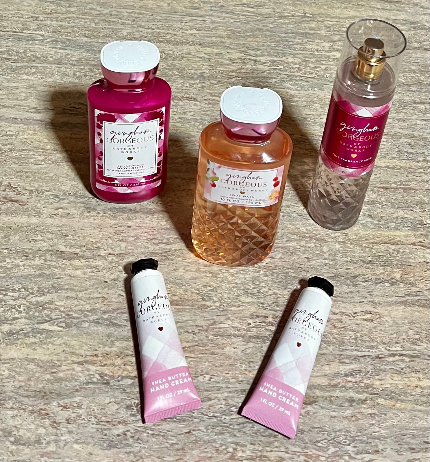 5-Piece NWT Bath & Body Works Gingham Gorgeous Shower gel, Lotion, Mist, Creams