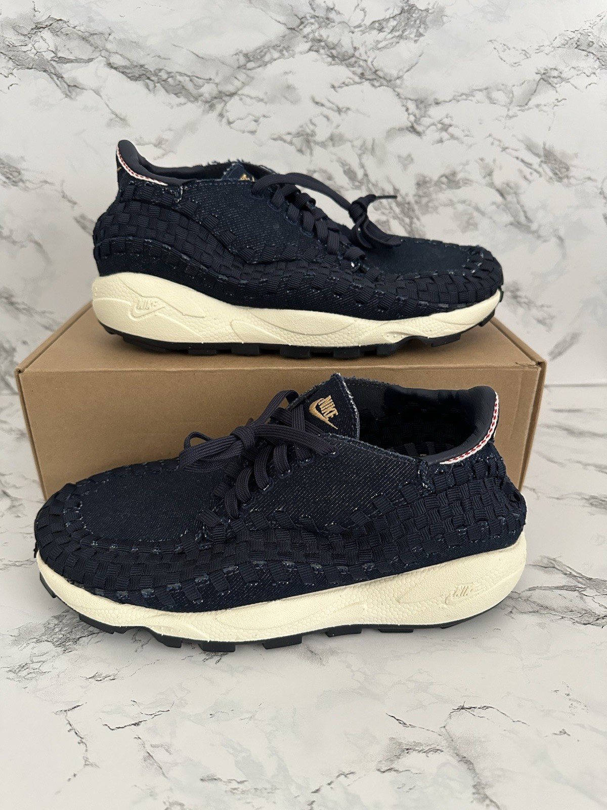 Nike Air Footscape Woven Athletic Shoes Navy Blue ACG HF1759-400 Women Size 7.5