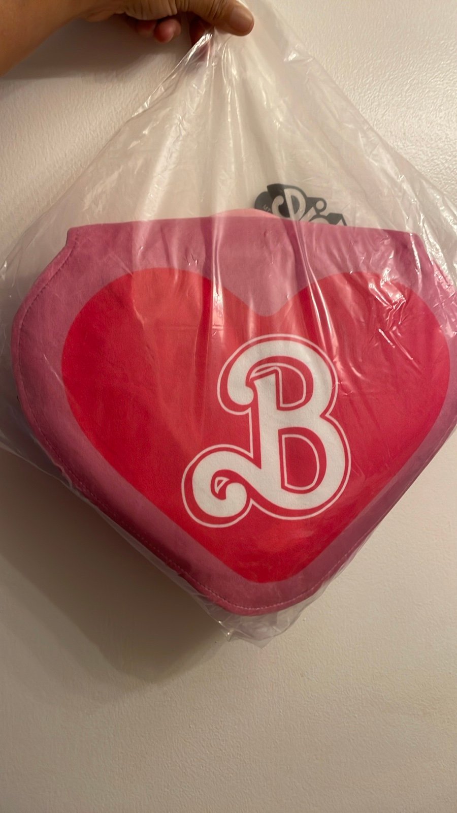 Barbie movie plush Blanket inside heart bag