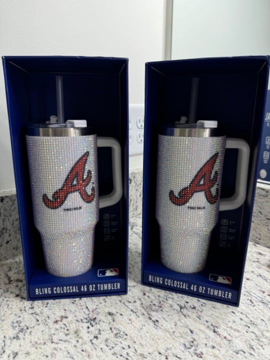 Atlanta Braves bling tumbler