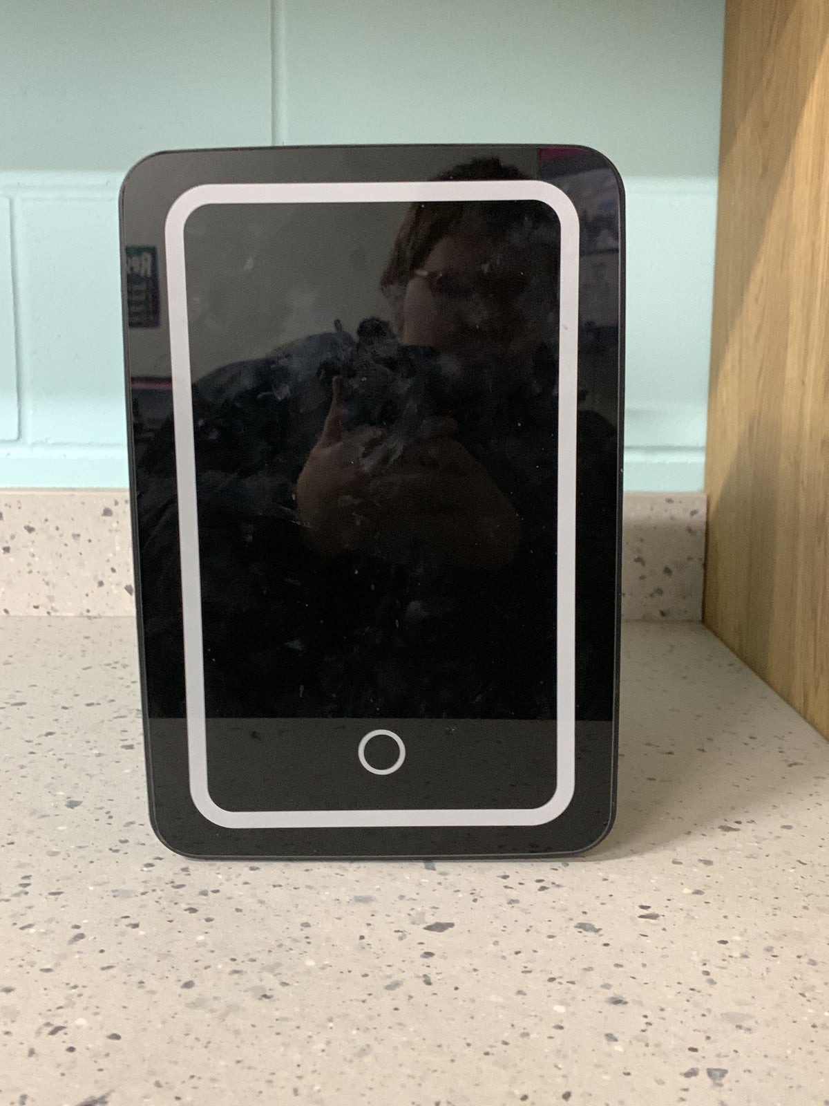 Black 6 Can mini fridge with led