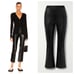 Wolford Jenna Vegan Leather Trousers Pants *Black* Crop Flare Sz EU 34 / US 4