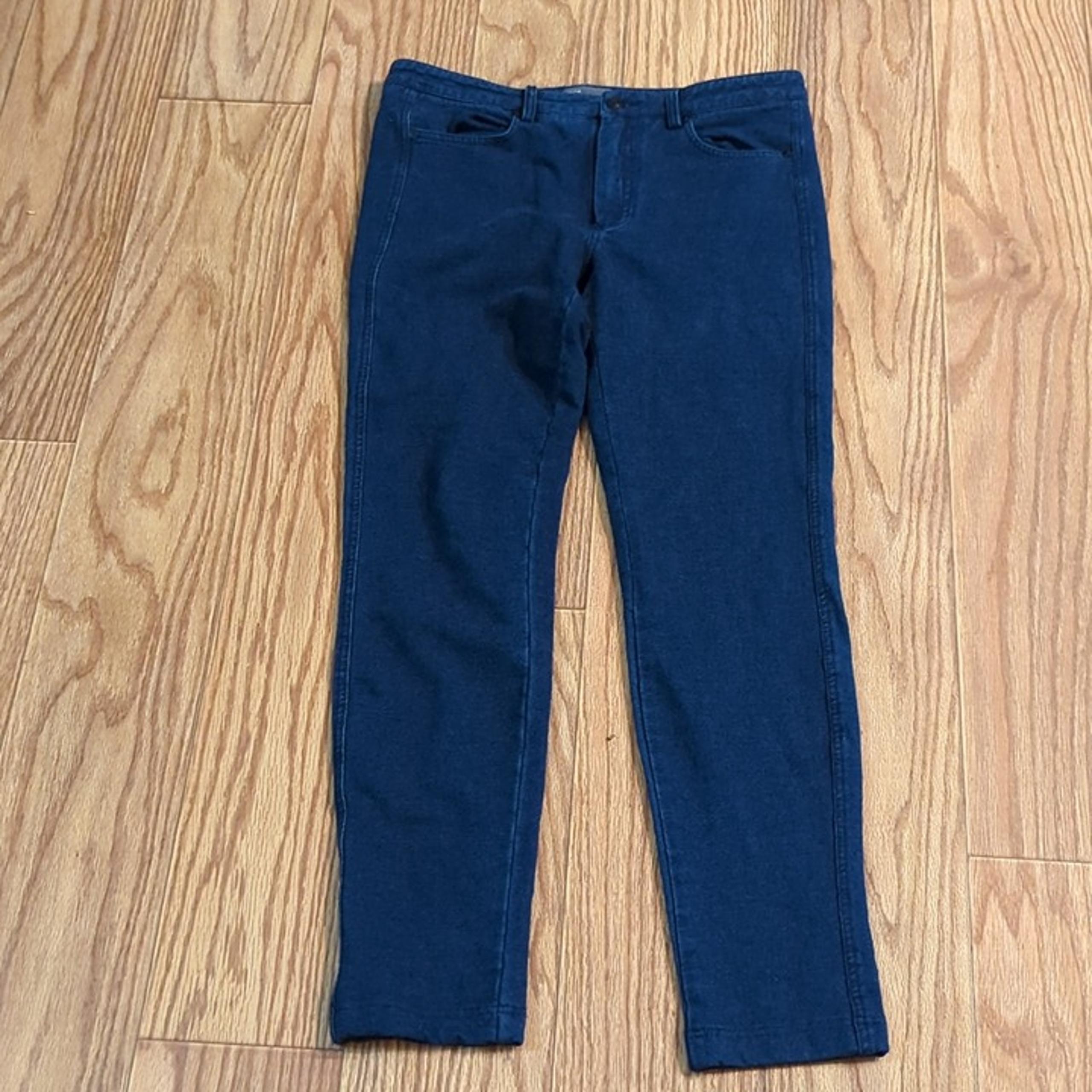 Vince dark blue stretchy jeggings with zipper and button, 10