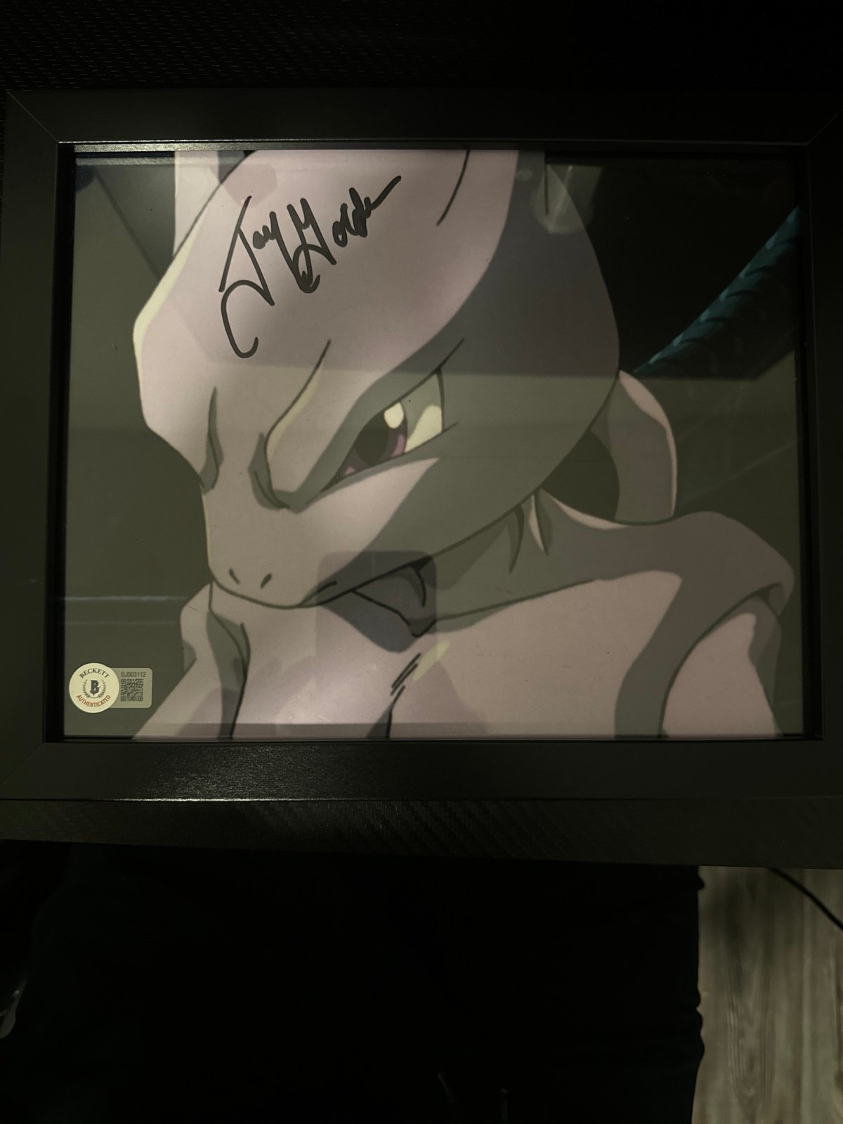 Pokemon signed by jay geode voice of Mewtwo