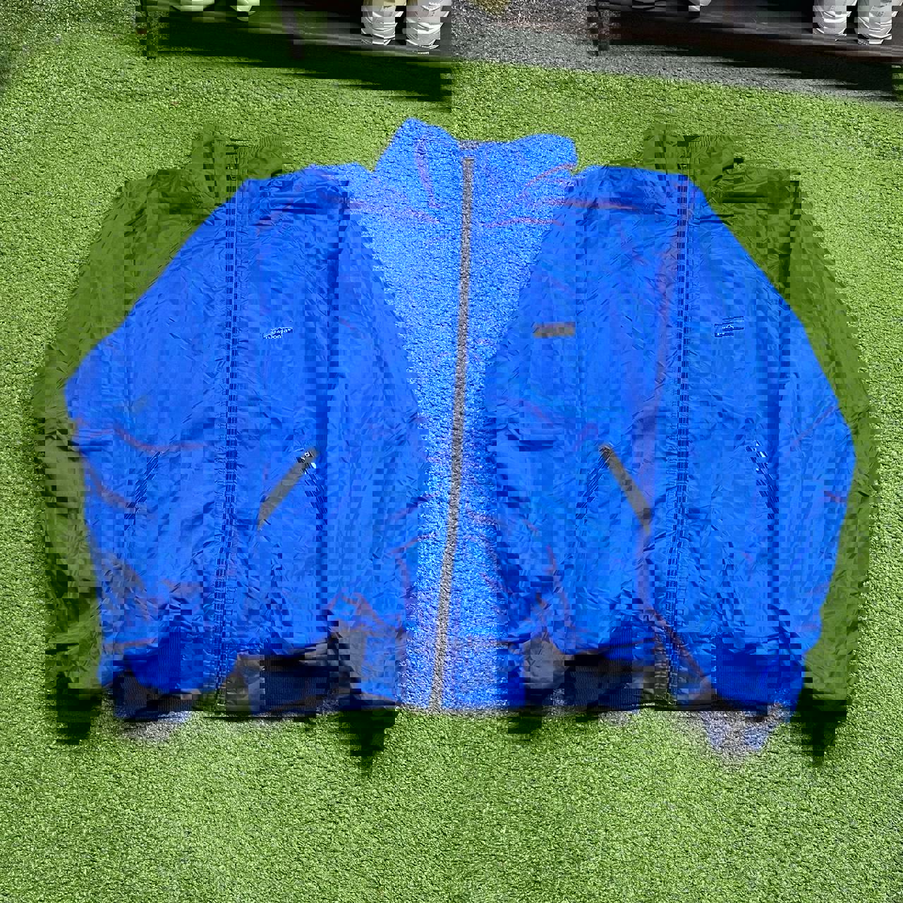 vintage patagonia made in usa royal blue fleece jacket size large