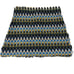 Free People Stretch Gold Green Retro Open Knit Chervon Mini Skirt Womens M