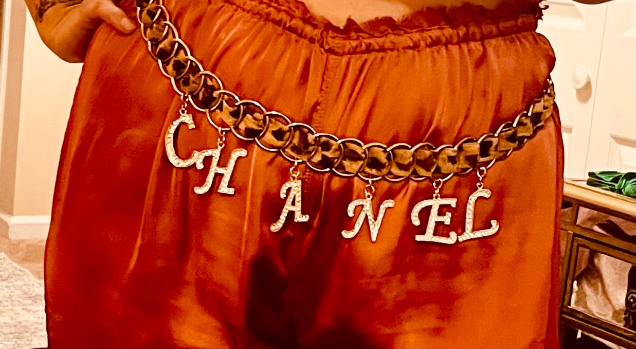 Handmade chain scarf belt