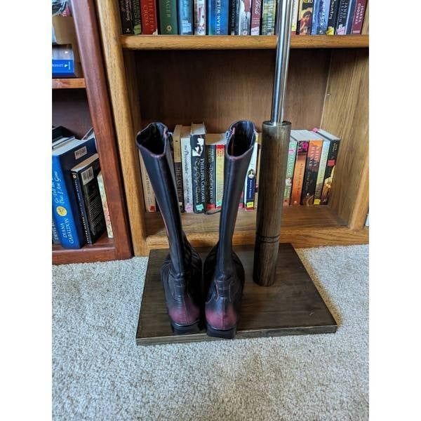 naot black and red distressed leather tall boots sz 38