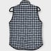 J. CREW Navy and white gingham check quilted vest size small preppy spring