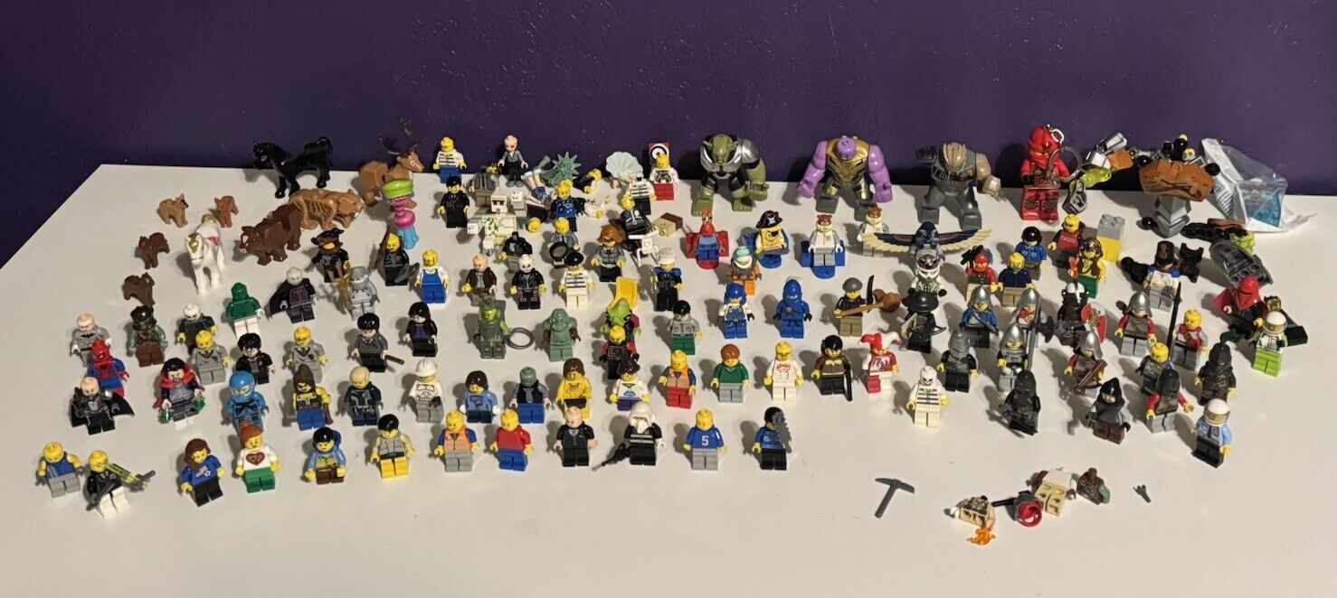Lego Minifigure Huge Lot 100+ Figures Harry Potter Marvel DC Lord Of The Rings